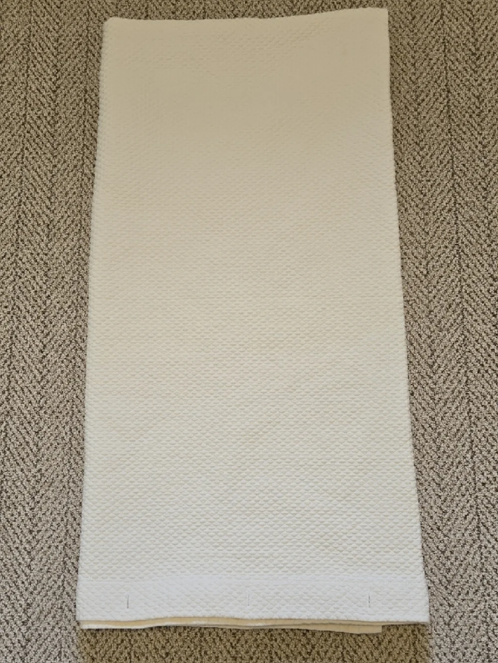 Restoration Hardware IVORY Diamond Matelassé Shower Curtain